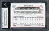 Juan Soto Autographed 2022 Topps Opening Day Card #150 New York Yankees Beckett BAS #17069748