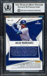 Julio Rodriguez Autographed 2022 Panini Rookies & Stars Rookie Card #15 Seattle Mariners Auto Grade Gem Mint 10 Beckett BAS #17037857