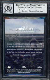 Julio Rodriguez Autographed 2022 Stadium Club Destiny Rookie Card #7B Seattle Mariners Auto Grade Gem Mint 10 Beckett BAS #17037773