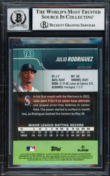 Julio Rodriguez Autographed 2022 Stadium Club Chrome Rookie Card #148 Seattle Mariners Auto Grade Gem Mint 10 Beckett BAS #17037765