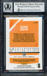 Juan Soto Autographed 2019 Donruss Optic Card #113 New York Yankees Auto Grade Gem Mint 10 Beckett BAS #17039202