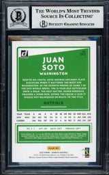 Juan Soto Autographed 2020 Donruss Holo Pink Card #162 New York Mets Auto Grade Gem Mint 10 Beckett BAS #17039188