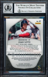 Juan Soto Autographed 2020 Panini Prizm Card #47 New York Mets Auto Grade Gem Mint 10 Beckett BAS #17039193