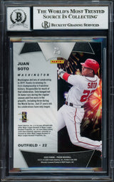 Juan Soto Autographed 2020 Panini Prizm Fireworks Card #F8 New York Mets Auto Grade Gem Mint 10 Beckett BAS #17039453