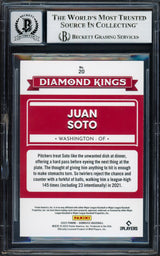 Juan Soto Autographed 2022 Donruss Purple Diamond Kings Card #20 New York Mets Auto Grade Gem Mint 10 Beckett BAS #17039241