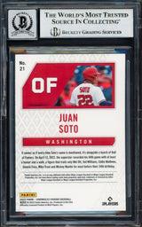 Juan Soto Autographed 2022 Panini Phoenix Card #21 New York Mets Auto Grade Gem Mint 10 Beckett BAS #17039236