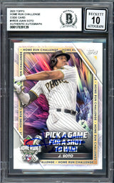Juan Soto Autographed 2023 Topps Home Run Challenge Card #HRC6 New York Mets Auto Grade Gem Mint 10 Beckett BAS #17039139