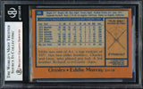 Eddie Murray Autographed 1978 Topps Card #36 Baltimore Orioles Beckett BAS #16938967
