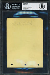 Babe Ruth Autographed 4x6 Album Page New York Yankees Beckett BAS #13201765