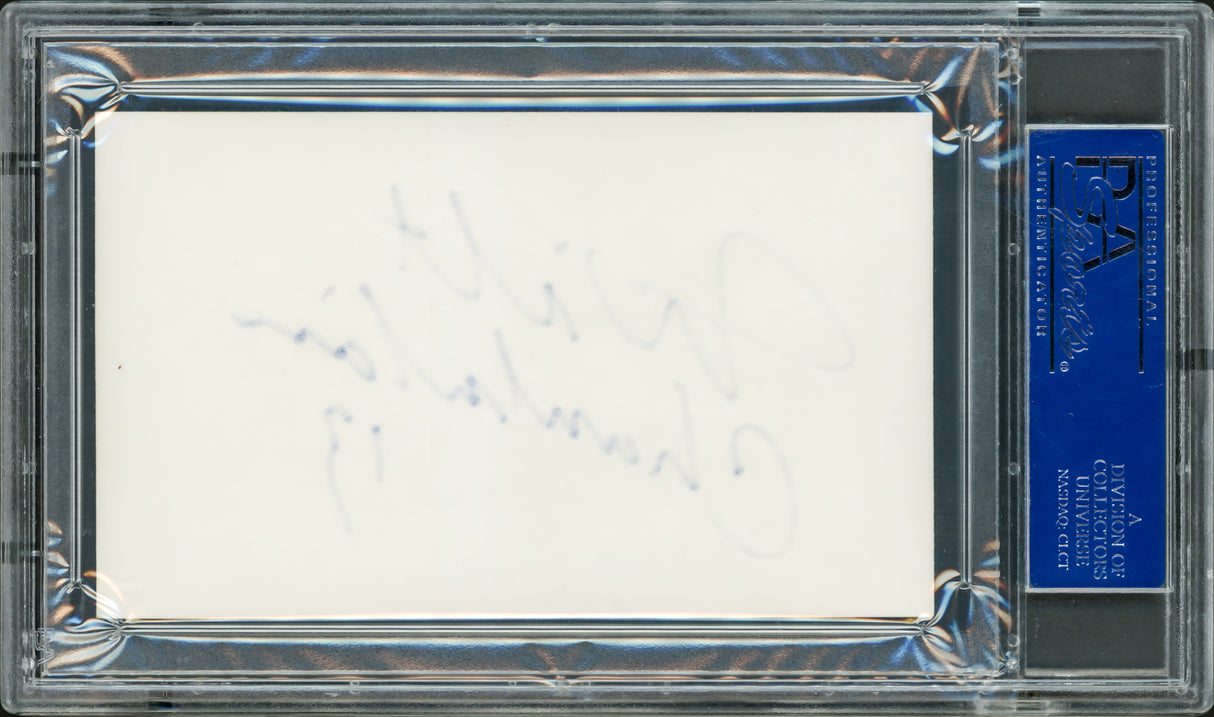 Wilt Chamberlain Autographed 3x5 Index Card Los Angeles Lakers Auto Grade Gem Mint 10 PSA/DNA #83037660