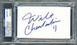 Wilt Chamberlain Autographed 3x5 Index Card Los Angeles Lakers Auto Grade Gem Mint 10 PSA/DNA #83037673