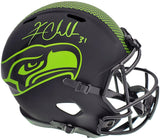 Kam Chancellor Autographed Seattle Seahawks Eclipse Black Full Size Replica Speed Helmet MCS Holo Stock #197176