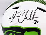 Kam Chancellor Autographed Seattle Seahawks Lunar Eclipse White Full Size Authentic Speed Helmet "SB Champs" MCS Holo Stock #197179