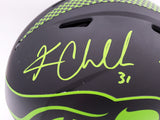 Kam Chancellor Autographed Seattle Seahawks Eclipse Black Full Size Authentic Speed Helmet "SB Champs" MCS Holo Stock #197180