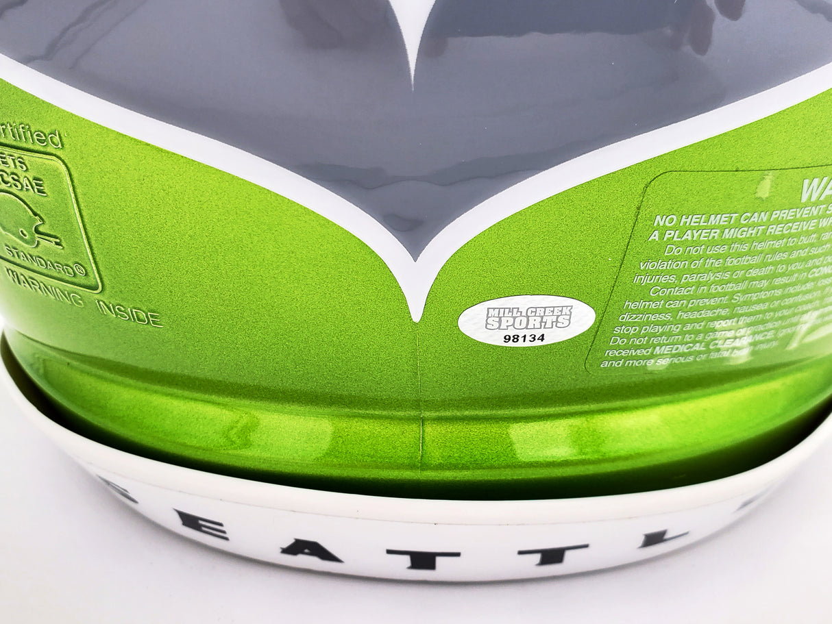 Kam Chancellor Autographed Seattle Seahawks Flash Green Full Size Authentic Speed Helmet "SB Champs" MCS Holo Stock #197182