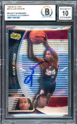 Allen Iverson Autographed 1998-99 UD Ionix Card #46 Card Philadelphia 76ers Auto Grade Gem Mint 10 Beckett BAS Witness Stock #235054