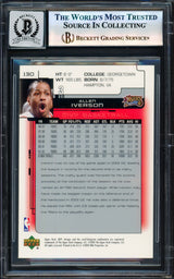 Allen Iverson Autographed 2002-03 Upper Deck MVP Card #130 Card Philadelphia 76ers Auto Grade Gem Mint 10 Beckett BAS Witness Stock #235057
