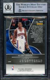 Allen Iverson Autographed 2021-22 Panini Spectra Card #168 Card Philadelphia 76ers Auto Grade Gem Mint 10 Beckett BAS Witness Stock #235059