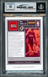 Allen Iverson Autographed Timeless Moments Card #TML-AI Card Philadelphia 76ers #/25 Beckett BAS Witness Stock #235064