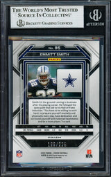 Emmitt Smith Autographed 2022 Panini Prizm Prizms Purple Ice Card #85 Card Dallas Cowboys #/225 Beckett BAS Stock #235073