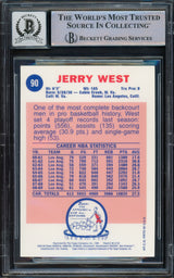 Jerry West Autographed 1996-97 Stadium Club Finest Reprints Card #48 Card Los Angeles Lakers Auto Grade Gem Mint 10 #/333 Beckett BAS Stock #235075