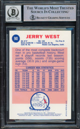 Jerry West Autographed 1996-97 Stadium Club Finest Reprints Card #48 Card Los Angeles Lakers Auto Grade Gem Mint 10 #/333 Beckett BAS Stock #235075