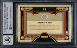 Jerry West Autographed 2009-10 Crown Royale Living Legends Card #21 Card Los Angeles Lakers Auto Grade Gem Mint 10 Beckett BAS Stock #235079