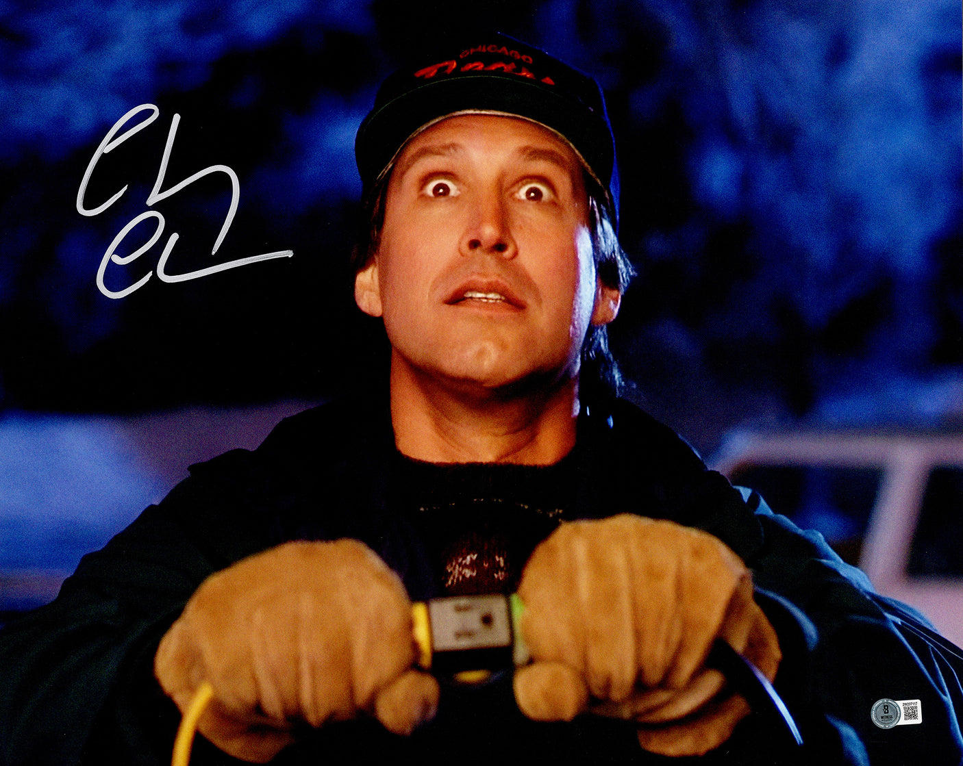 Chevy Chase Autographed 16x20 Photo Vacation Clark Griswold Beckett BAS Witness Stock #234419