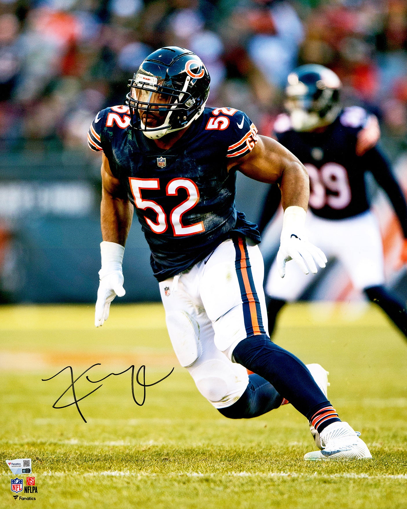 Khalil Mack Autographed 16x20 Photo Chicago Bears Fanatics Holo Stock #234645