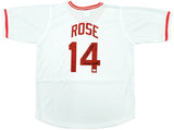 Cincinnati Reds Pete Rose Autographed White Jersey "Charlie Hustle" PR Holo Stock #197039