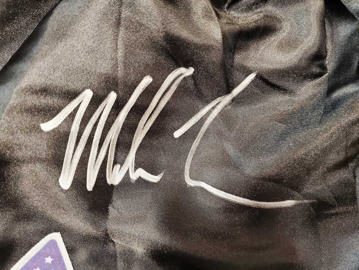 Mike Tyson Autographed Black Boxing Trunks Beckett BAS Stock #197057