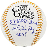 Ron Guidry Autographed Official Gold Glove Baseball New York Yankees "5X Gold Glove" Beckett BAS Stock #197059