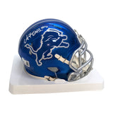 Amon Ra St. Brown Autographed Lions Flash Mini Helmet - BAS