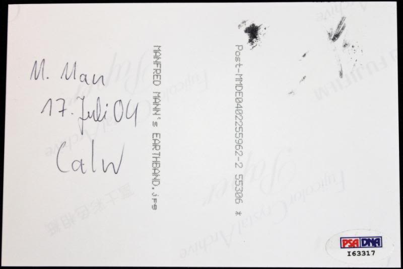 Mannfred Mann (4) Blinded By The Light Authentic Signed 4X6 Photo PSA #I63317