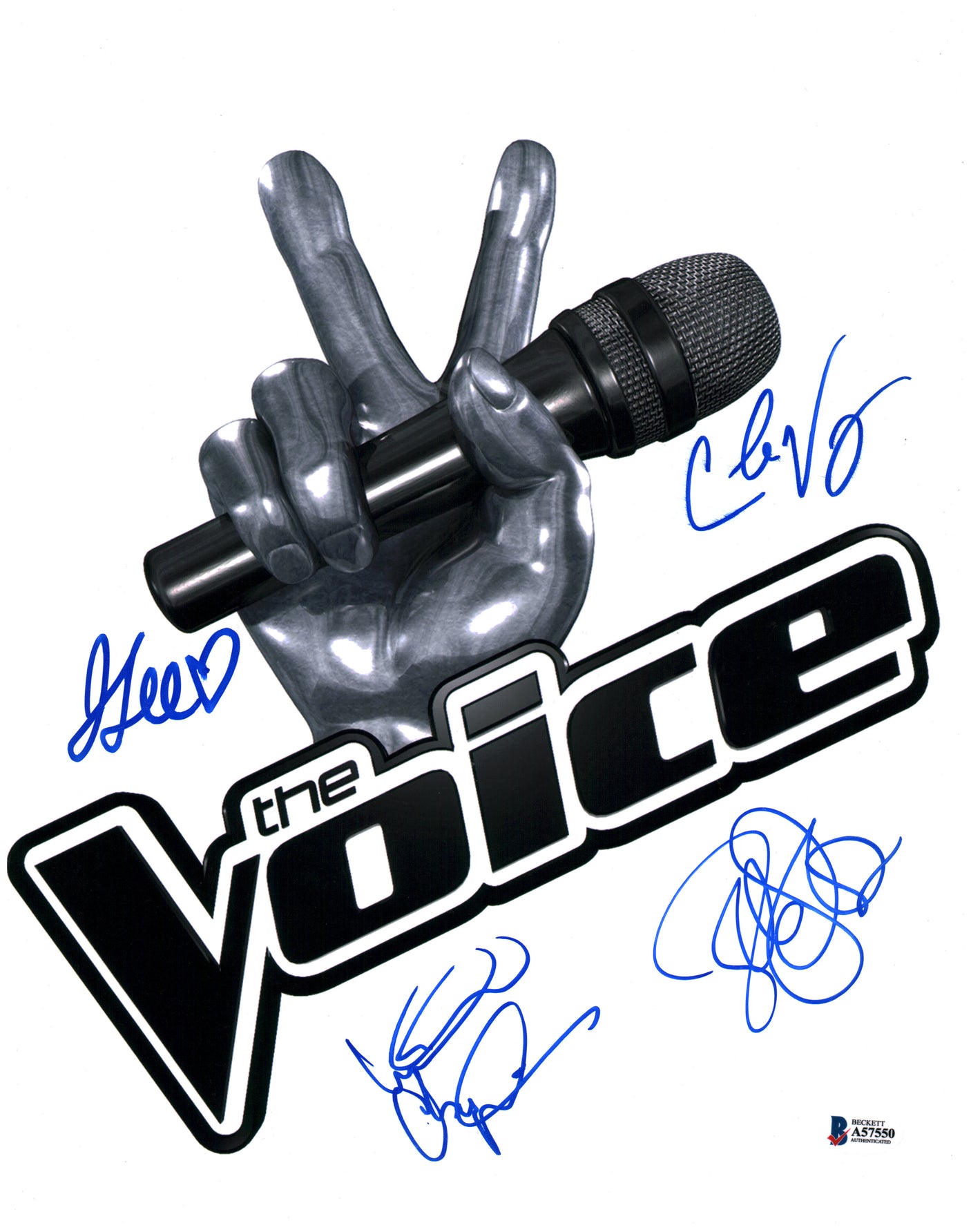 The Voice (4) Lee, Vosbury, Champlin & Wolpert Signed 11x14 Photo BAS #A57550