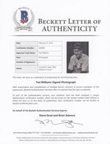 Ted Williams Autographed 6.5x9 Photo Boston Red Sox "To Chuck Best Wishes" Vintage Rookie Era Beckett BAS #A82684
