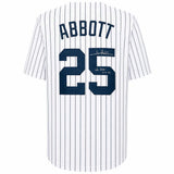 Jim Abbott Signed White Pinstripe Custom Baseball Jersey w/No Hitter 9-4-93