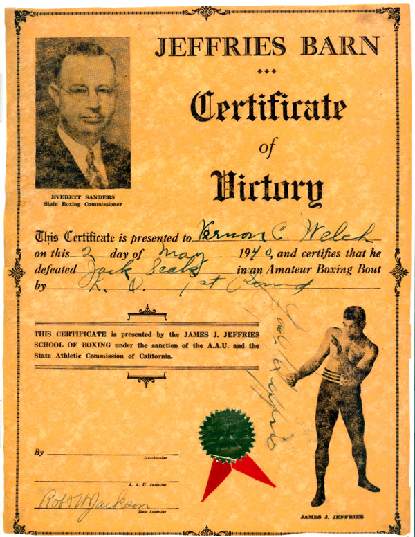 James J. Jeffries Autographed 8.5x11 Document PSA/DNA #AC06002