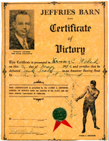 James J. Jeffries Autographed 8.5x11 Document PSA/DNA #AC06002