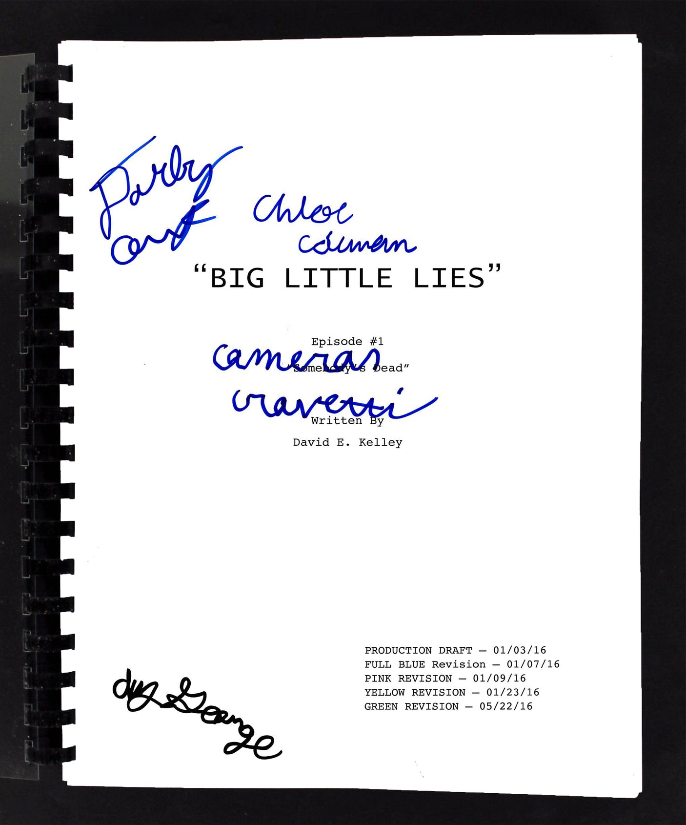 Big Little Lies Cast (4) Coleman, Crovetti, +2 Signed Movie Script BAS #AC33463