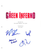 The Green Inferno Cast (4) Sabara, Izzo, +2 Signed Script Cover BAS #AC33466