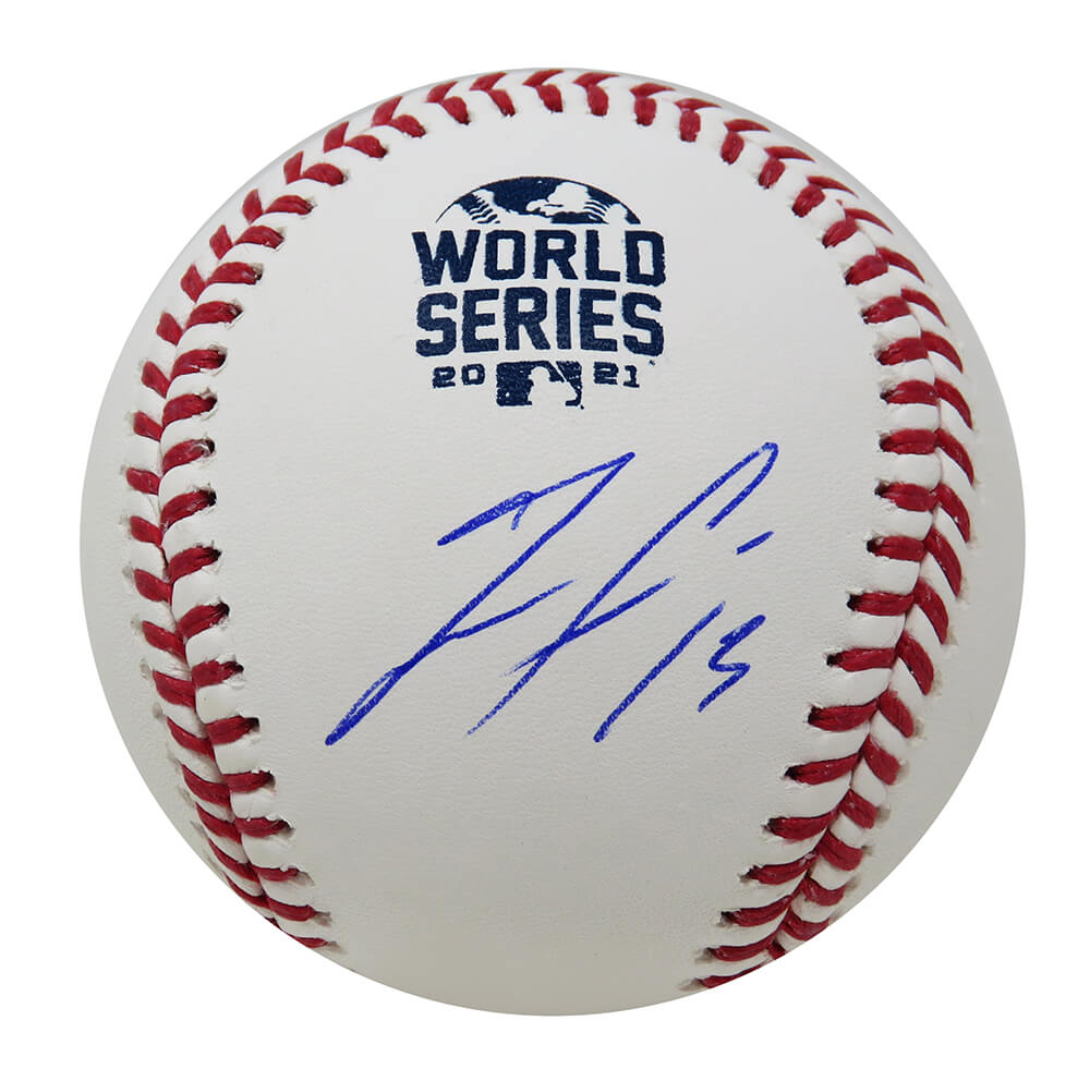 Ronald Acuna Jr Signed Rawlings 2021 World Series Baseball (Beckett)