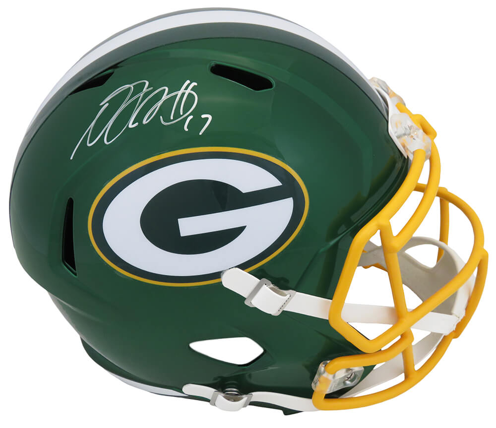 Davante Adams Signed Green Bay Packers FLASH Riddell Full Size Speed Replica Helmet