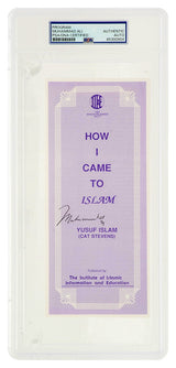 Muhammad Ali Signed Islamic Brochure Series NO.17 Purple 9x3 Pamplet - (PSA/DNA Encapsulated)