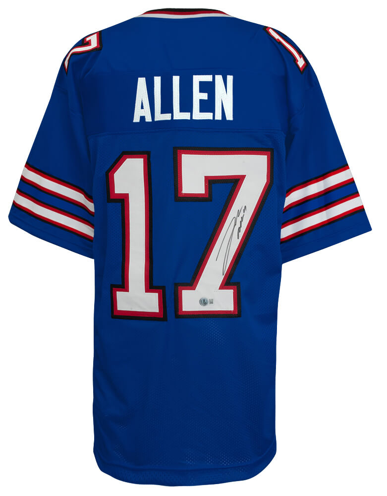 Josh Allen Signed Blue Custom Football Jersey - (Beckett)