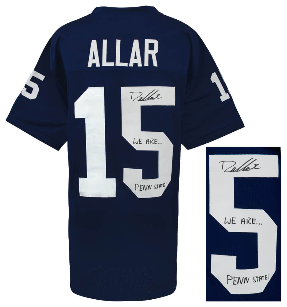 Drew Allar Signed Navy Custom College Football Jersey w/We Are Penn State