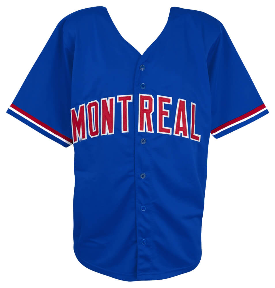 Moises Alou Signed Blue Throwback Custom Baseball Jersey
