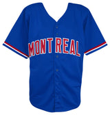 Moises Alou Signed Blue Throwback Custom Baseball Jersey