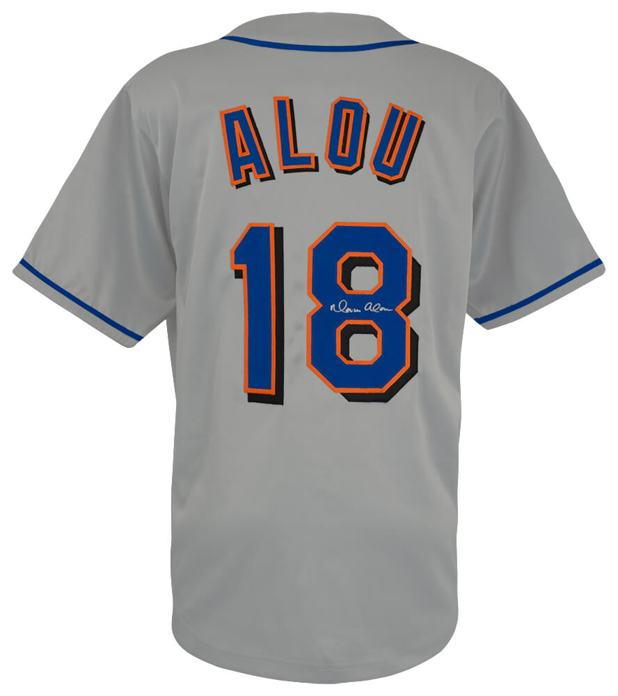 Moises Alou Signed Grey Custom Baseball Jersey