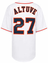 Jose Altuve Signed White Custom Baseball Jersey